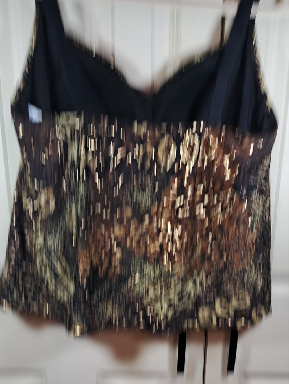 Delta Burke Brown Black and Gold Animal Print Swim Top And Bottom. - Picture 3 of 12